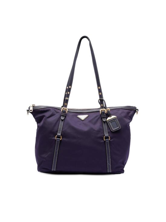Prada Handbags - Prada Saffiano Trimmed Tessuto Satchel #314563P44B